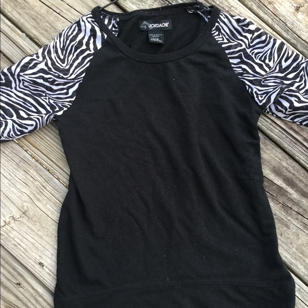 Girl’s Zebra Black & White Blouse
